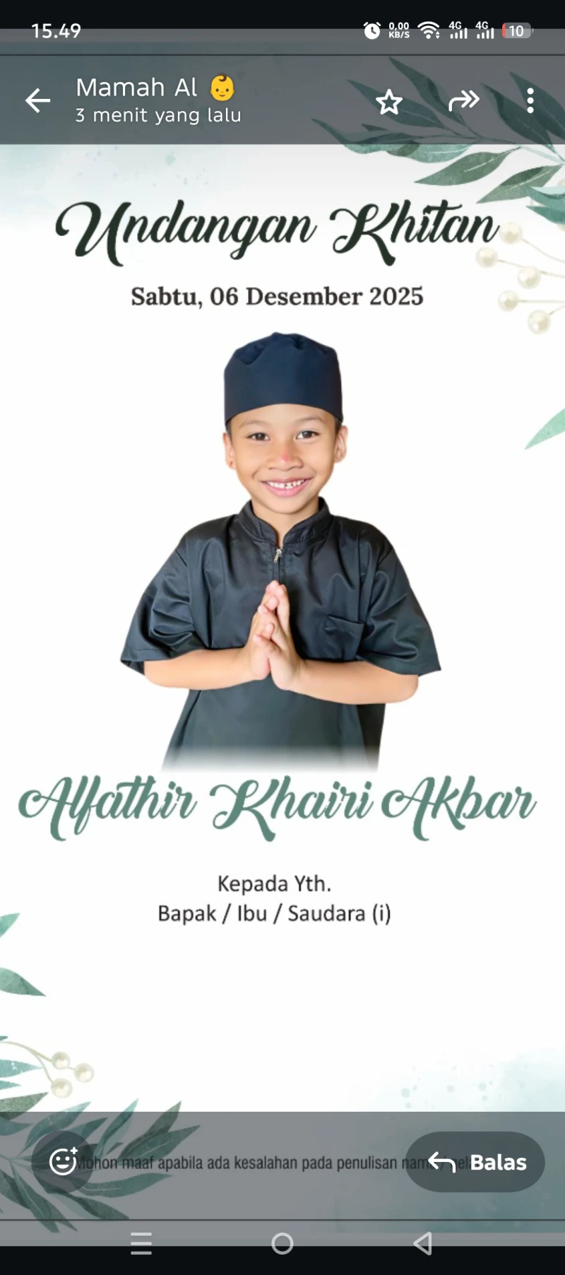 Walimatul Khitan Al-Fathir Khairi Akbar & Aqiqah Akmal Zainuri Akbar